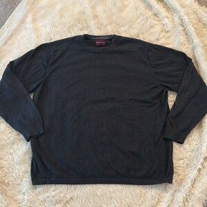 Tommy Bahama Dark Gray Crewneck Sweater Cashmere Cotton Size XXL